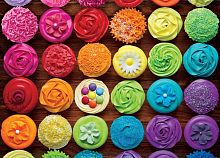 Eurographics 1000 pieces puzzle: Rainbow of cupcakes