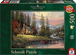 Schmidt puzzle 500 pieces: Thomas kinkade. Quiet privacy