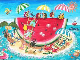 Pintoo Puzzle 1200 pieces: Chimura Maya. Watermelon Party