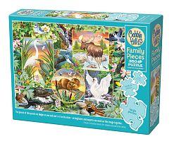 Cobble Hill Puzzle 350 pieces: Wild animals by the water