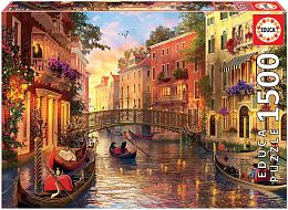 Jigsaw puzzle Educa 1500 details: Sunset in Venice