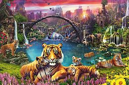 Ravensburger 3000 Piece Puzzle: Tiger in Paradise Lagoon