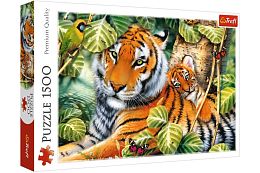 Trefl puzzle 1500 pieces: Two tigers