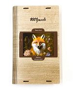 The wooden puzzle 300 pieces are wild and cute. Fox No. 1