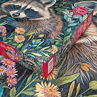 Cherry Pazzi Puzzle 1000 pieces: Raccoon in flowers