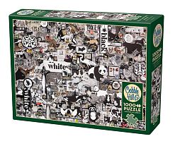 Cobble Hill Puzzle 1000 pieces: Black and White. Animals