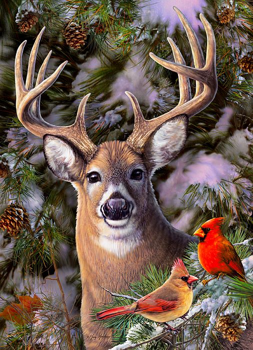 Puzzle Cobble Hill 500 items: Deer and birds 85014