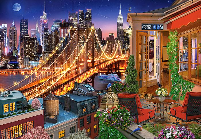 Puzzle Castorland 1000 pieces: the Lights of the Brooklyn bridge C-104598