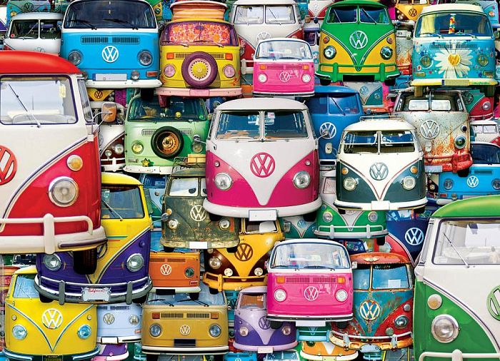 Puzzle Eurographics 1000 pieces: the VW Bus - Funky Jam 6000-5423