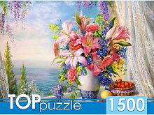 TOP Puzzle 1500 pieces: Russian collection. O. Dandorf. Bouquet with gladioli