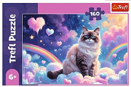 Trefl 160-piece Puzzle: Cat over the Rainbow