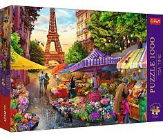 Trefl 1000 Pieces Puzzle: Tea Time. Flower Market, Paris