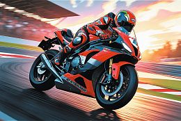 Trefl 100-piece Puzzle: Motorcycle on the Track