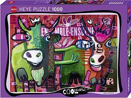 Heye 1000 Piece Puzzle: Striped Cows