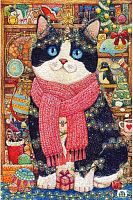 Pintoo Puzzle 600 Pieces: Black Cat Christmas Collection