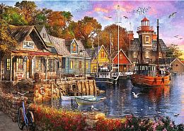 Trefl 1000-piece Puzzle: Tea Time. Seaside Harbor (MARKDOWN)