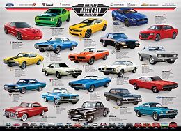 Puzzle Eurographics 1000 pieces: the Evolution of American muscle cars