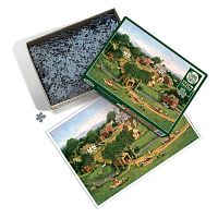 Cobble Hill 1000 Pieces Puzzle: Picnic by the Bridge