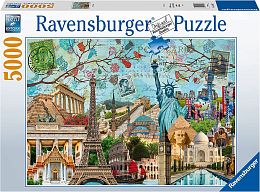 Ravensburger 5000 Piece Puzzle: A large Urban Collage