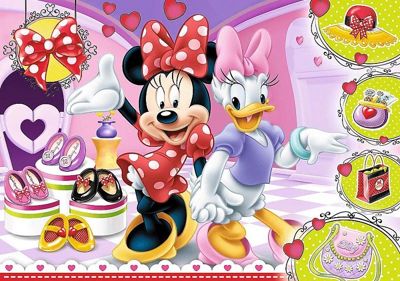 48 Piece Girls Kids Minnie Mouse Daisy Shopping Jigsaw Puzzle Trefl 2 In 1 24 