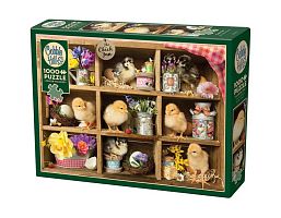 Cobble Hill 1000 Pieces Puzzle: Chickens in cozy nests