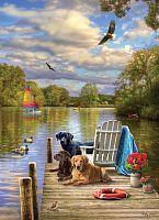 Cobble Hill 1000 Pieces Puzzle: Dogs on the Dock