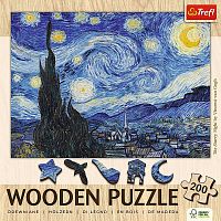 Wooden Trefl puzzle 200 pieces: V. Van Gogh. Starry Night