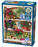 Cobble Hill Puzzle 500 pieces: Pots with flowers