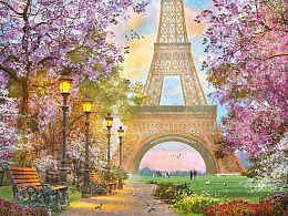 Ravensburger Puzzle 1500 details: The Romance of Paris