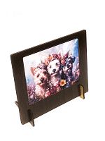 Wooden puzzle with 500 pieces. Furry creatures. Three terriers