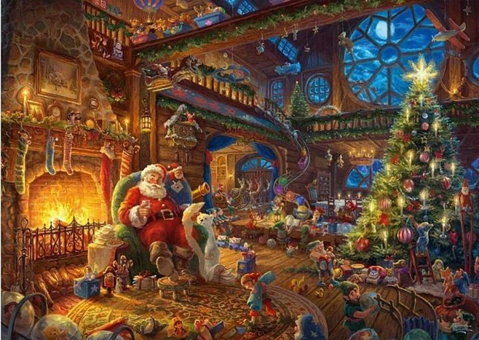 Schmidt puzzle 1000 pieces: Santa and elves 59494