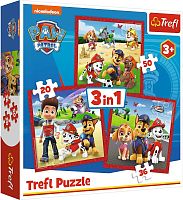 Puzzle Trefl 20#36#50 details: Funny Puppy Patrol Dogs