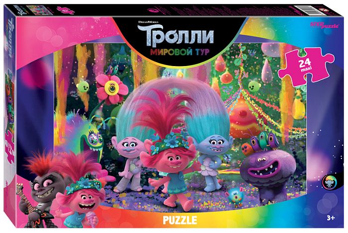 Step puzzle 24 Maxi Puzzle Details: Trolls - 2. Music is Life (DreamWorks) 90069