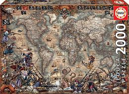 Educa puzzle 2000 details: Pirate map