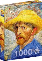 Enjoy 1000 pieces puzzle: Vincent Van Gogh. Self-portrait in a straw hat