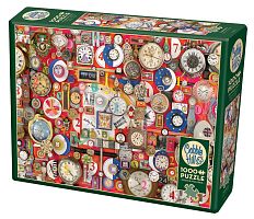 Cobble Hill 1000 pieces puzzle: collage with clock