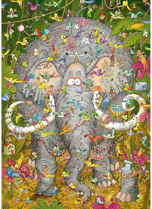 Puzzle Heye 1000 pieces: the Life of an elephant 29921