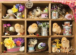 Cobble Hill 1000 Pieces Puzzle: Chickens in cozy nests