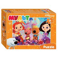 A set of 10 puzzles with 54 details Step: Cartoon. Mi-mi-bears. Fairy Patrol, etc. (0+ Media)