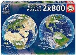 Educa Puzzle 2x800 details: Earth