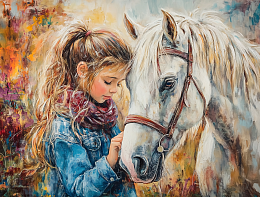 Wooden puzzle with 500 pieces. Horses. Dreams of a friend