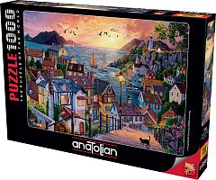 Anatolian 1000 Pieces Puzzle: Coastal City at Sunset