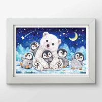 Pintoo 600-piece puzzle: Kayomi. Polar bear and penguins