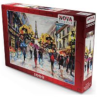 Nova 1000 Pieces Puzzle: Eiffel Streets in rainy weather