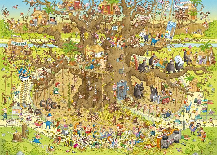 Puzzle Heye 1000 pieces: Zoo monkeys 29833
