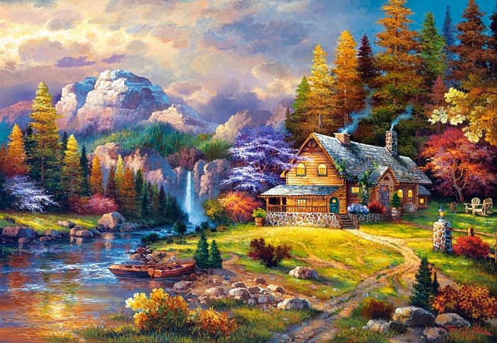 Puzzle 1500 Castorland parts House in the mountains C-151462