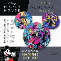 Wooden Trefl 500 Puzzle +5 pieces: The Iconic Mickey Mouse