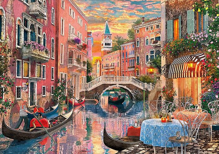 Puzzle Clementoni 6000 details: Venice at sunset 36524