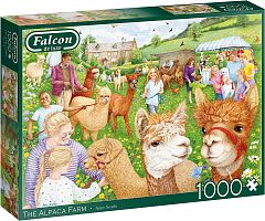 Falcon 1000 Pieces Puzzle: Alpaca Farm