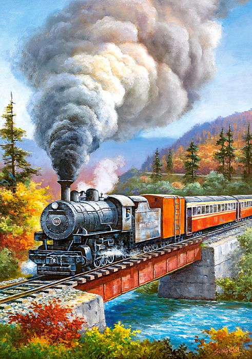 Puzzle Castorland 500 items: railroad B-53216